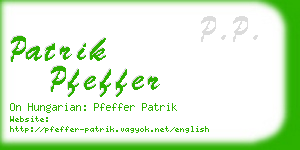 patrik pfeffer business card